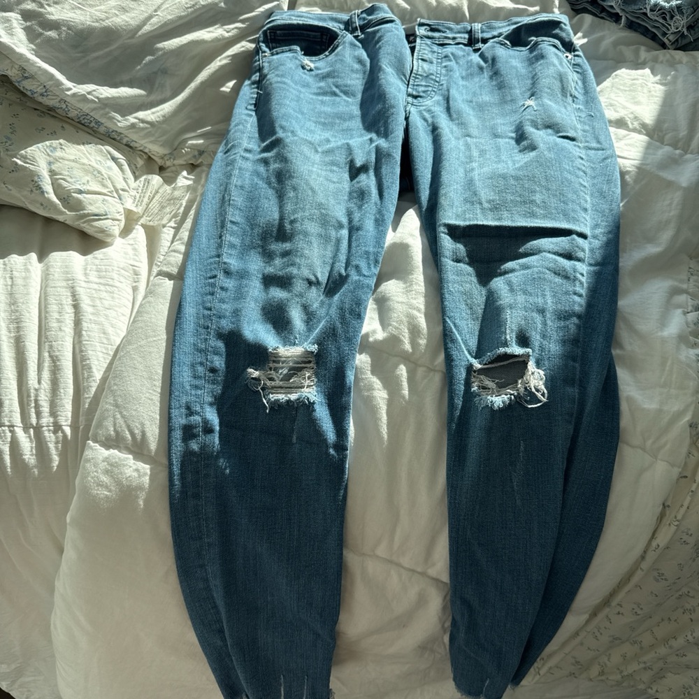 Express Distressed Blue Jeans